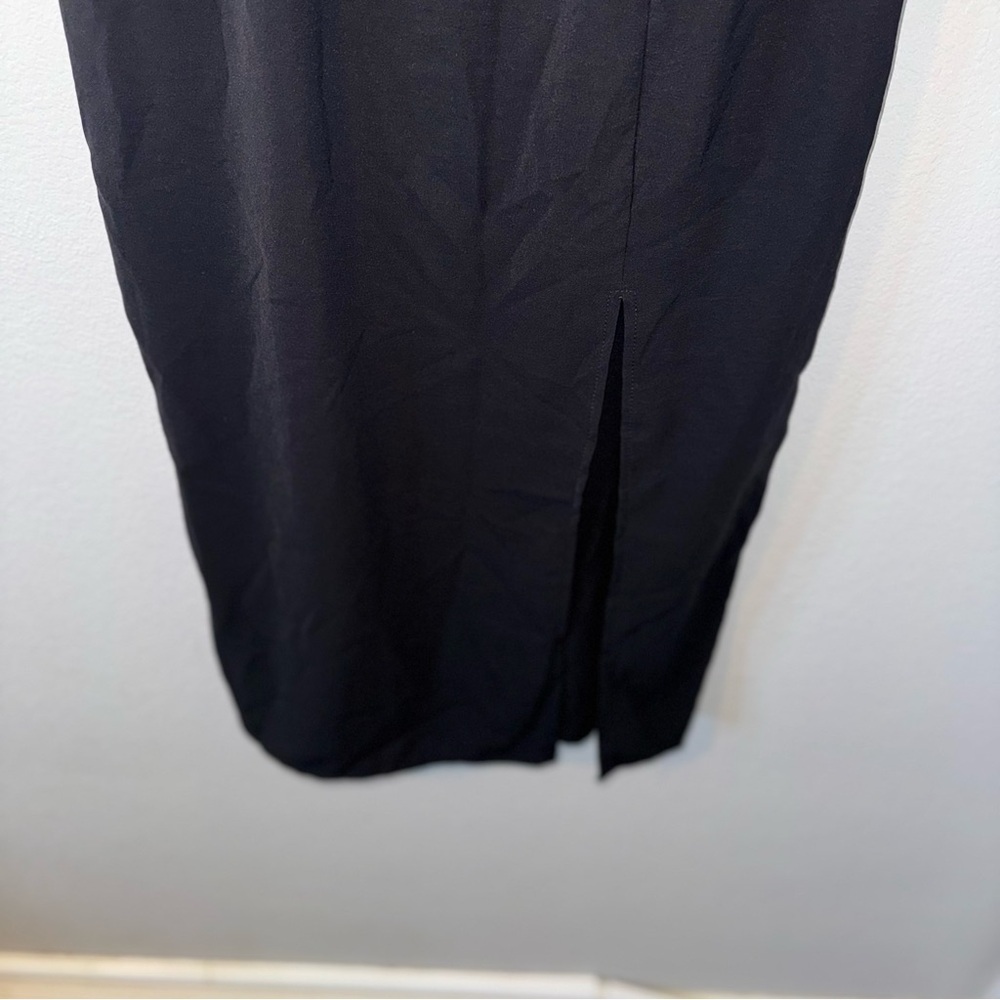 New NSR Black Midi Dress with Slit Small - Picture 5 of 10